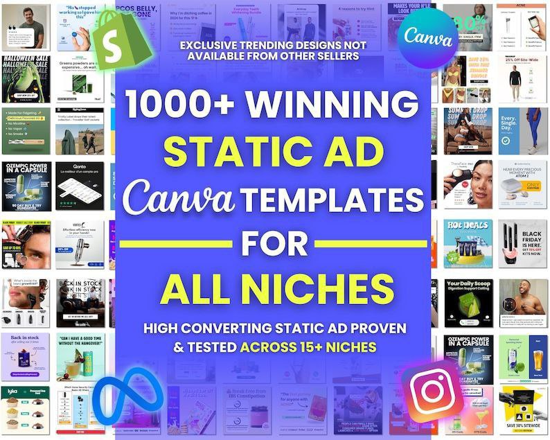1000+ Winning static Ads Canva